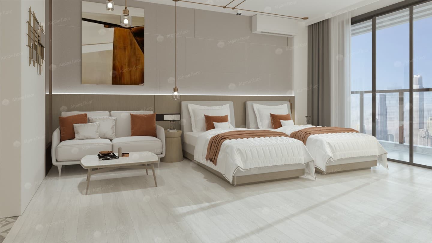 Напольная кварцвиниловая плитка Белый лес