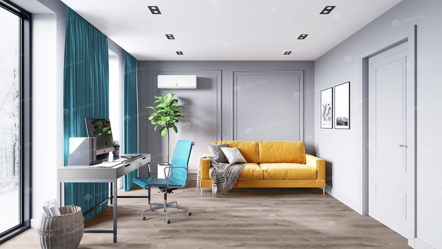 Напольная кварцвиниловая плитка Дуб гранит ABA