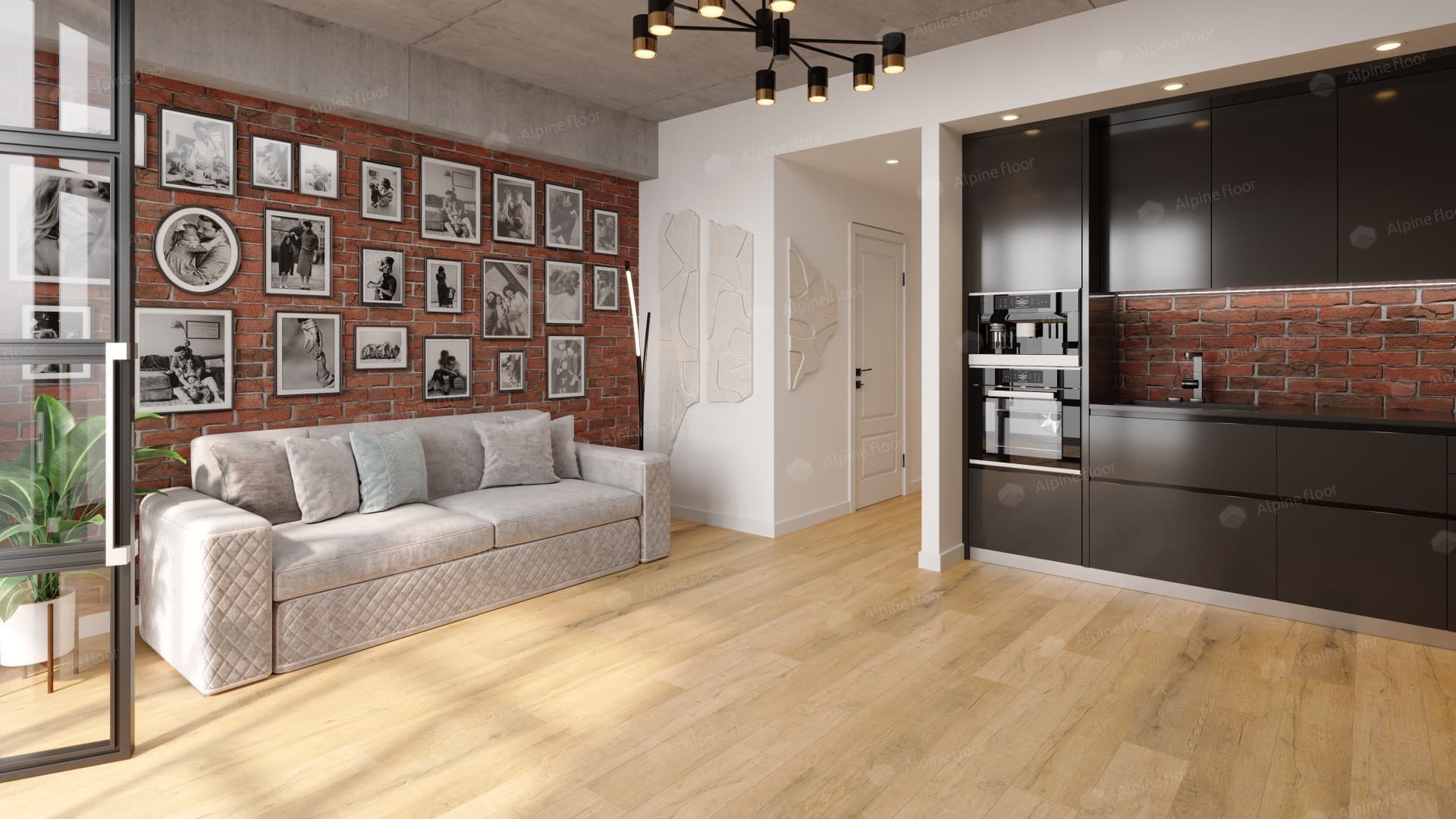 Напольная кварцвиниловая плитка Дуб медовый ABA