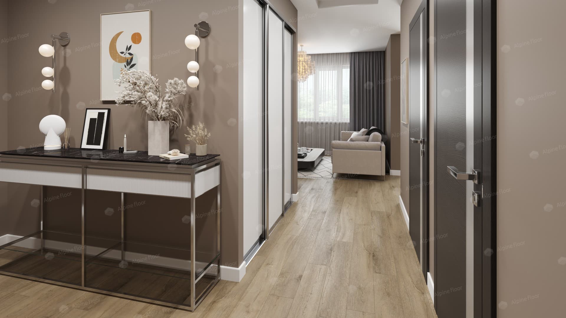 Напольная кварцвиниловая плитка Дуб млечный ABA