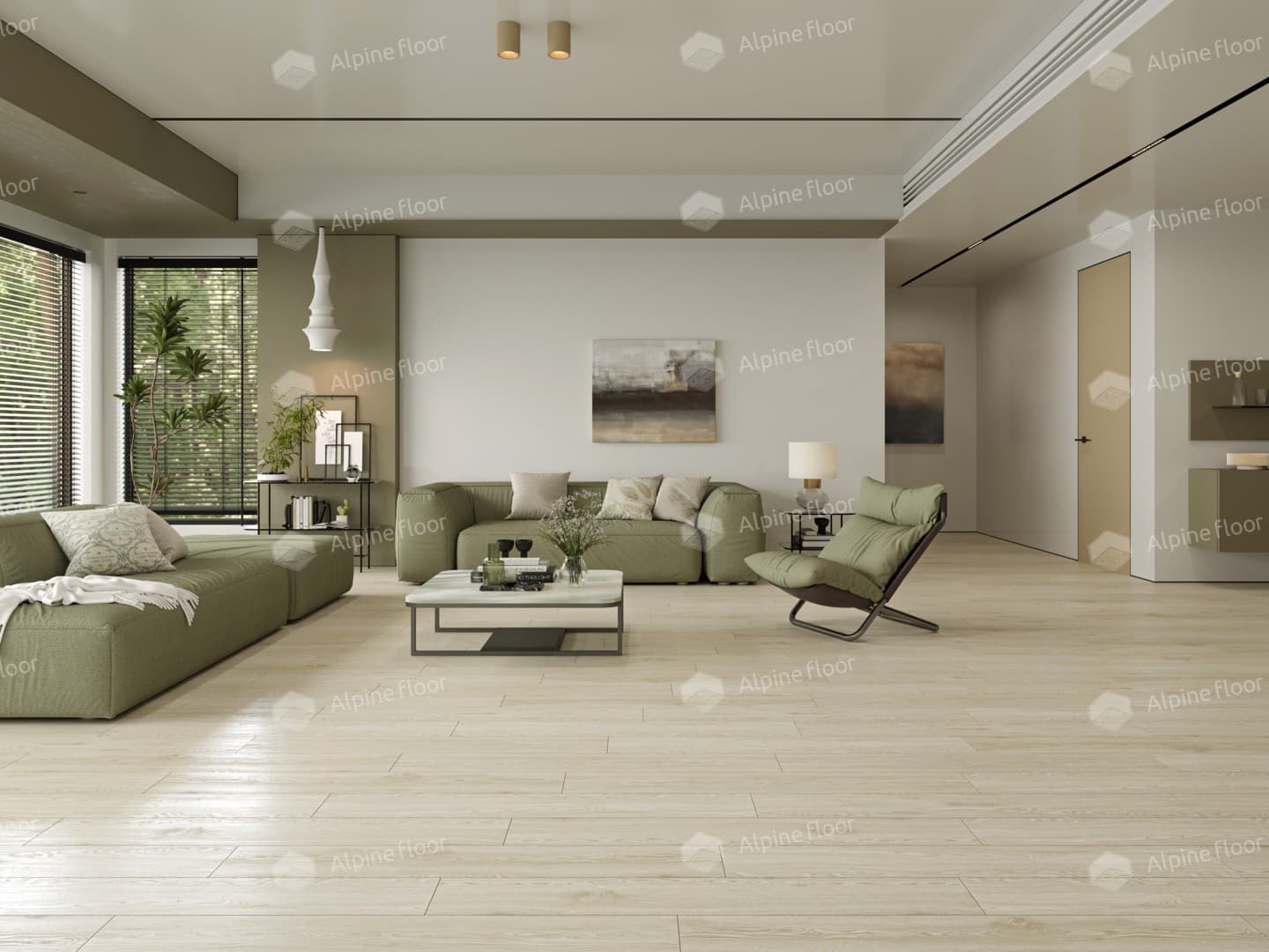 Напольная кварцвиниловая плитка Модерато