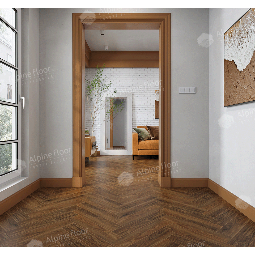 Напольная кварцвиниловая плитка Орех Кенари