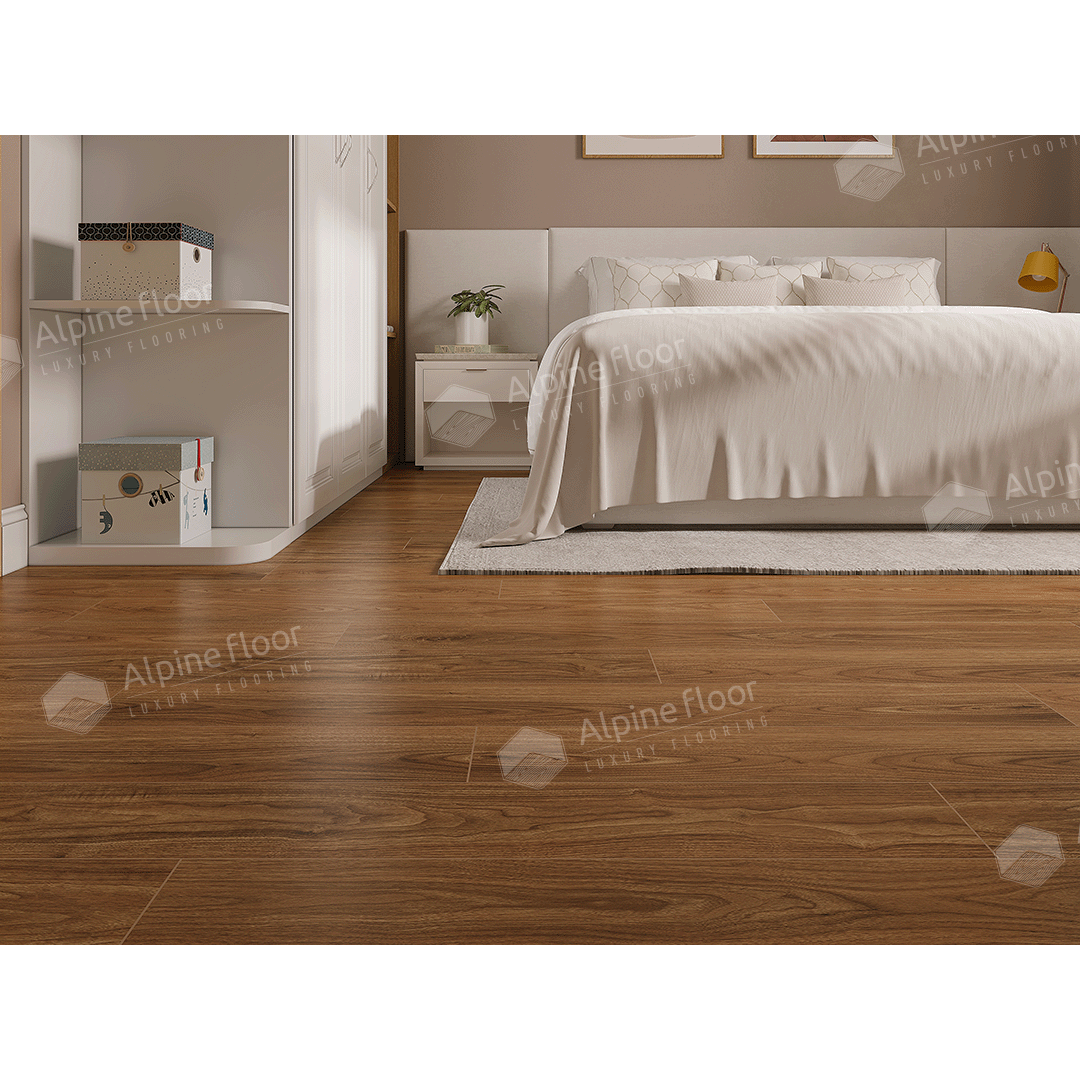 Напольная кварцвиниловая плитка Орех Маррон Классик