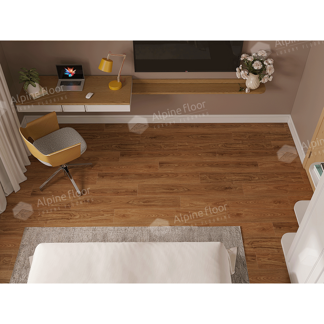 Напольная кварцвиниловая плитка Орех Маррон Классик