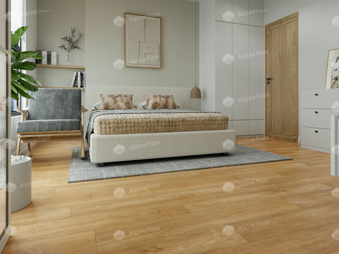 Напольная кварцвиниловая плитка Секвойя Пуро