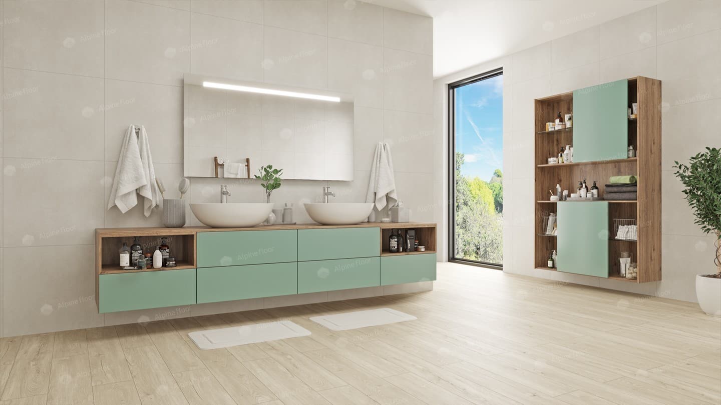 Напольная кварцвиниловая плитка Секвойя Серая