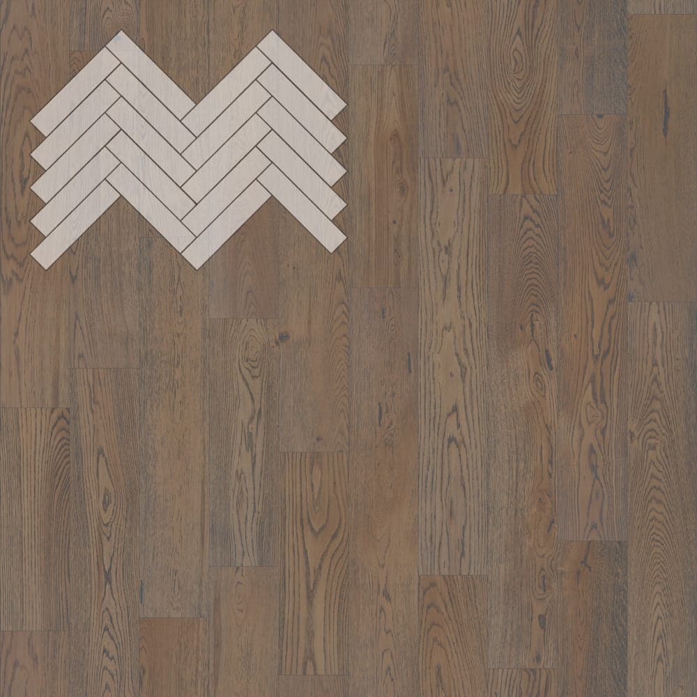 Паркет Елка Английская Lab Arte Angle Дуб Натур Грис лак 500х110х14/3