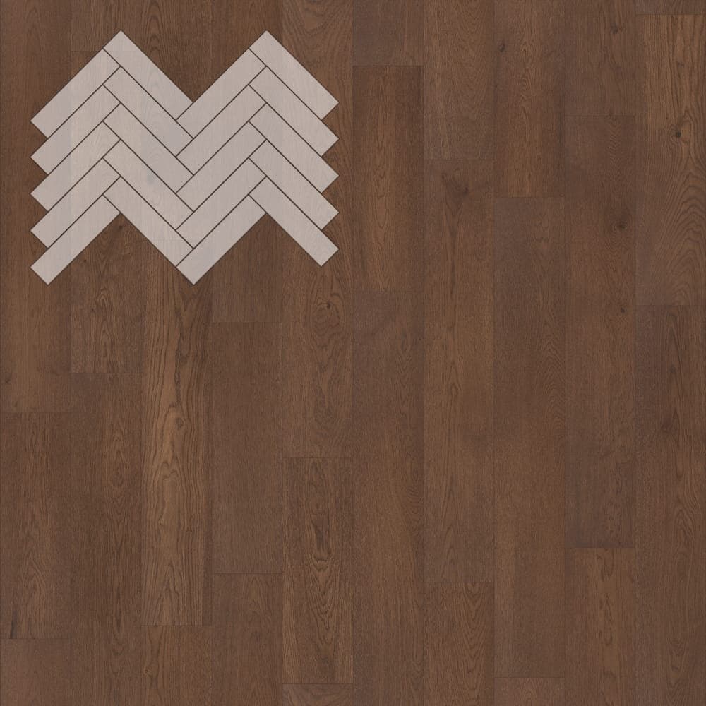 Паркет Елка Английская Lab Arte Angle Дуб Натур Грот лак 500х125х14/3