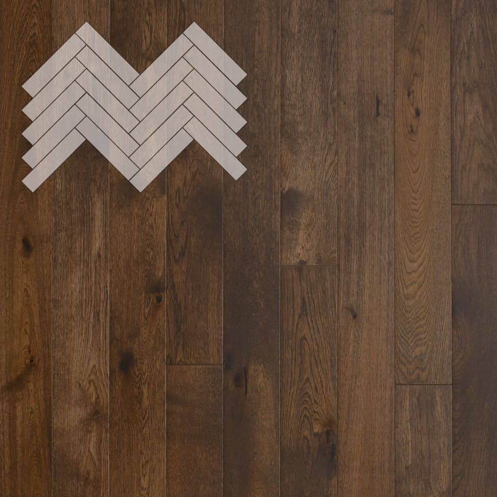 Паркет Елка Английская Lab Arte Angle Дуб Натур Коньяк лак 500х110х14/3