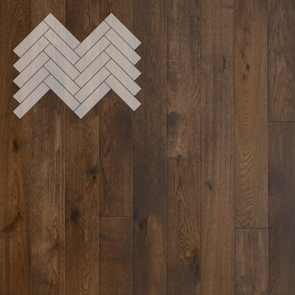 Паркет Елка Английская Lab Arte Angle Дуб Натур Коньяк лак 500х125х14/3