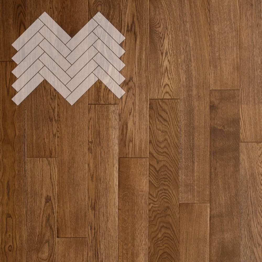 Паркет Елка Английская Lab Arte Angle Дуб Натур Лаэрт лак 500х125х14/3