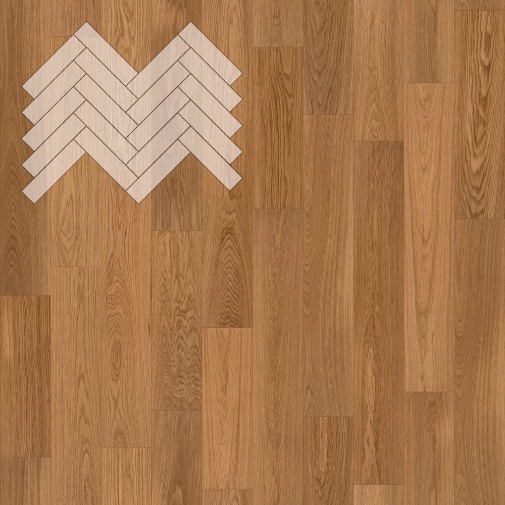 Паркет Елка Английская Lab Arte Angle Дуб Натур Солид лак 500х125х14/3