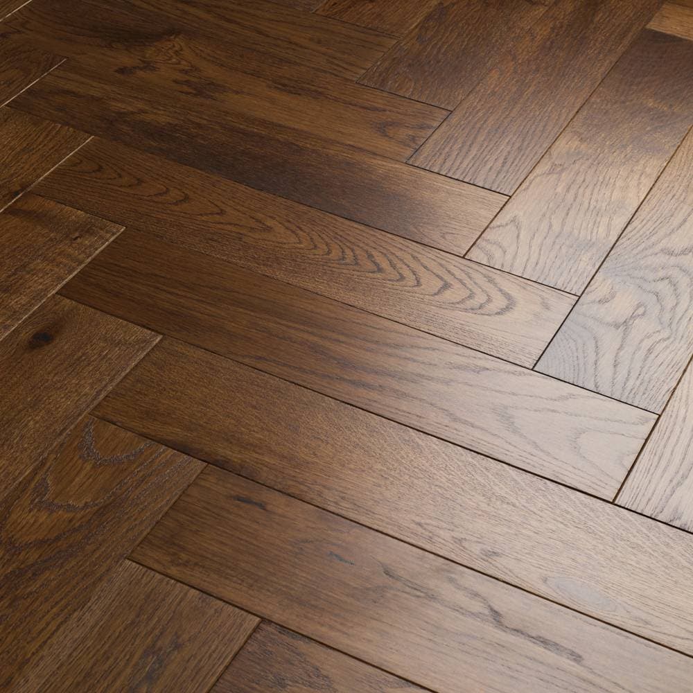 Паркет Елка Английская Lab Arte Angle Дуб Рустик Бронза лак 500х150х14/3