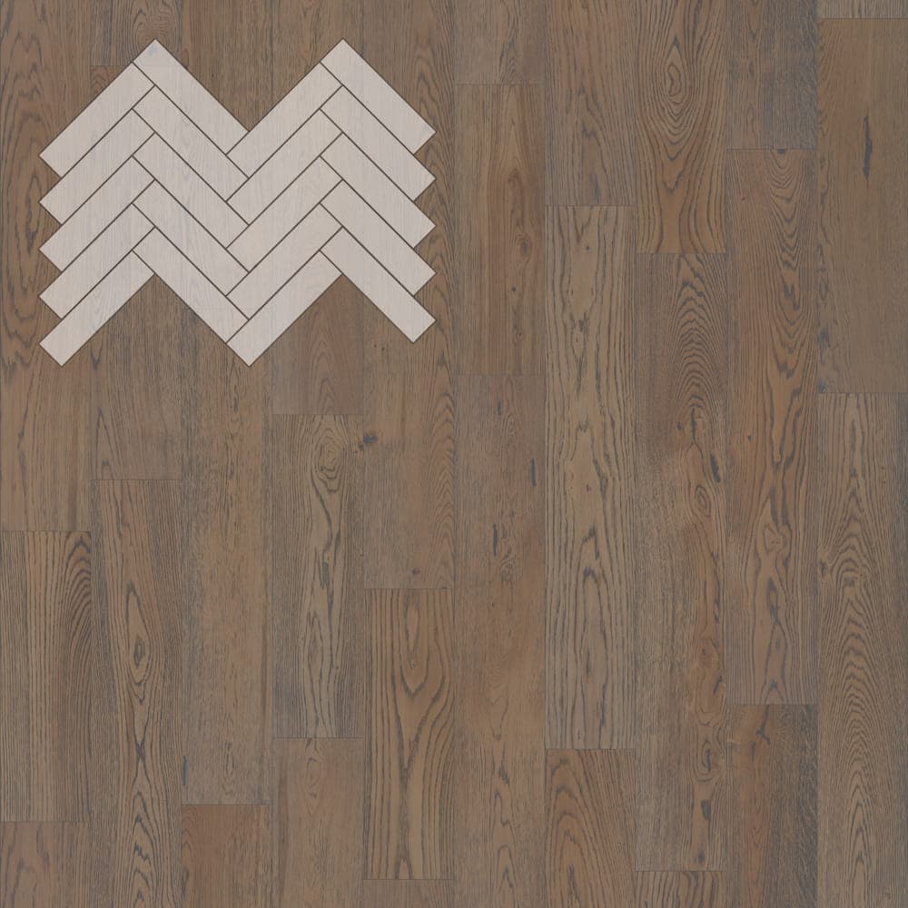 Паркет Елка Английская Lab Arte Angle Дуб Рустик Грис лак 500х125х14/3