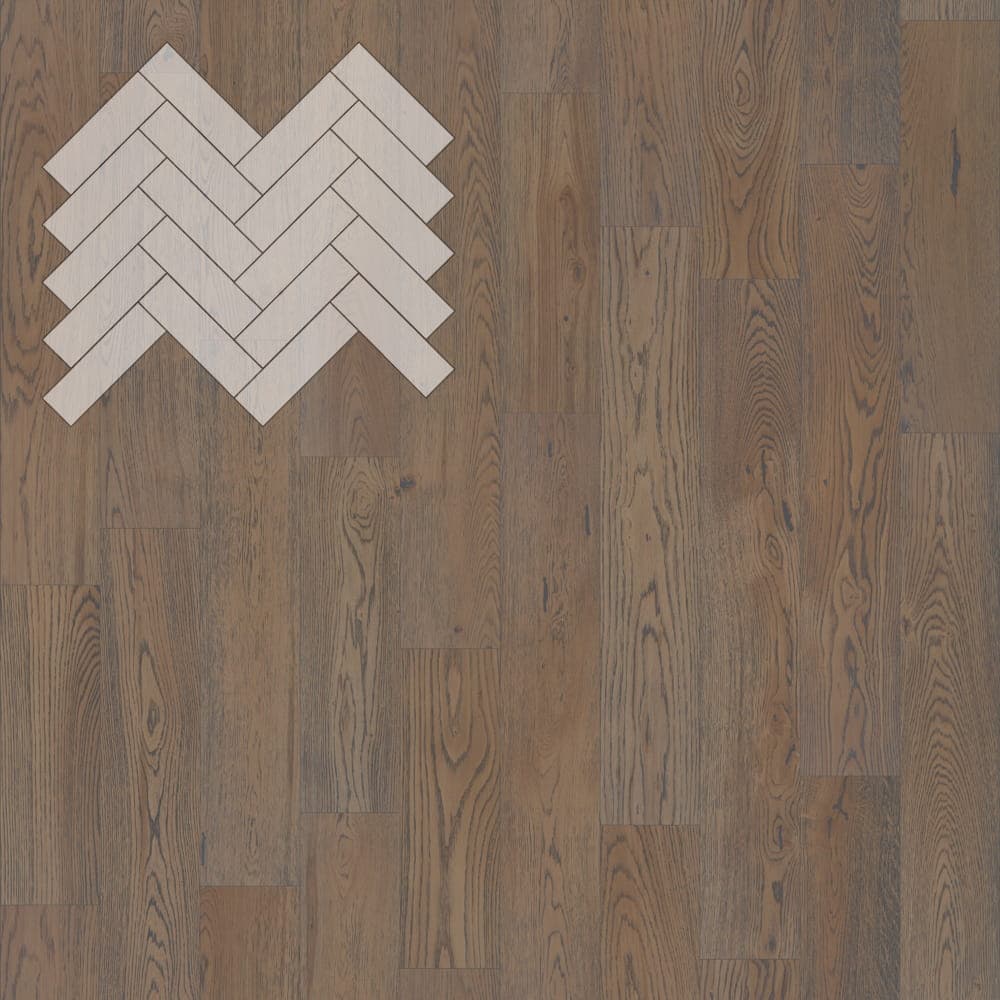 Паркет Елка Английская Lab Arte Angle Дуб Рустик Грис лак 500х150х14/3