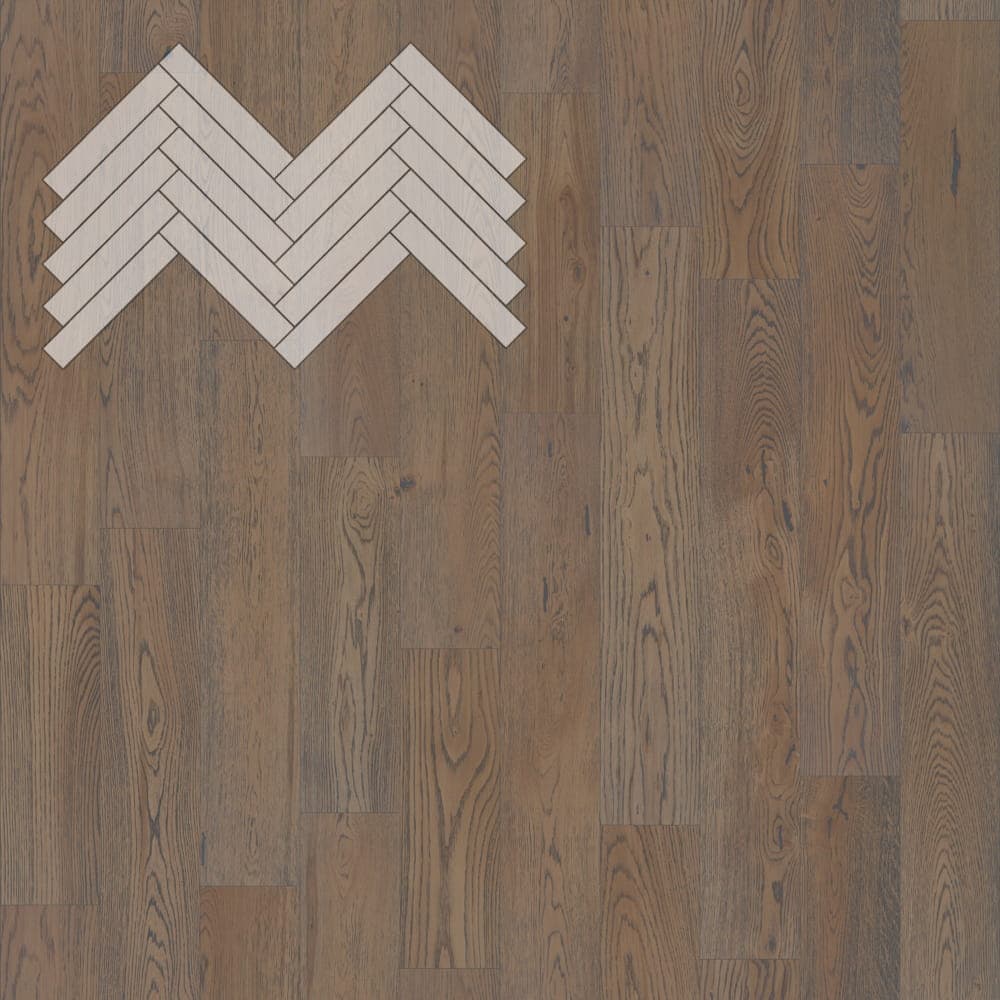 Паркет Елка Английская Lab Arte Angle Дуб Рустик Грис лак 500х90х14/3