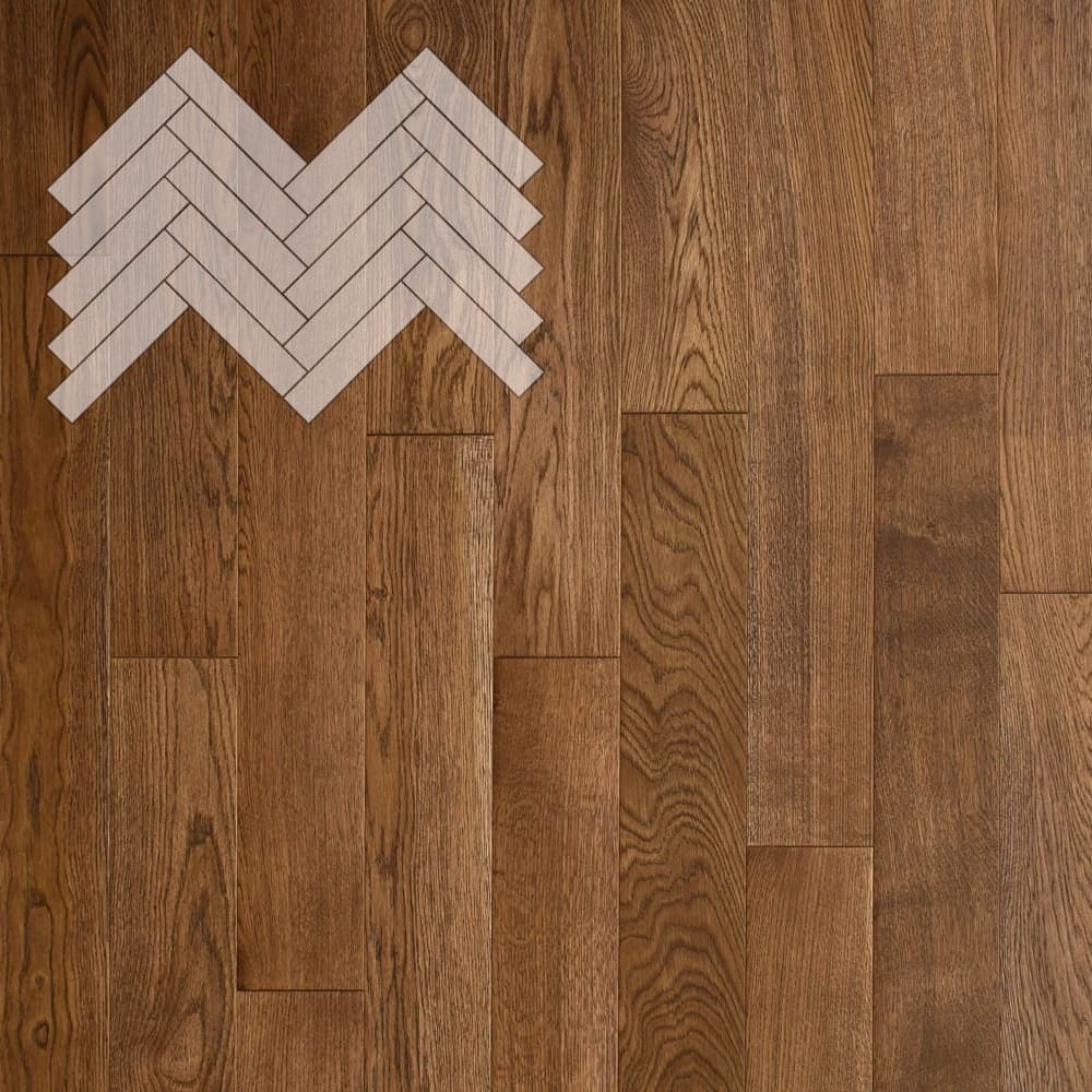 Паркет Елка Английская Lab Arte Angle Дуб Рустик Лаэрт лак 500х110х14/3