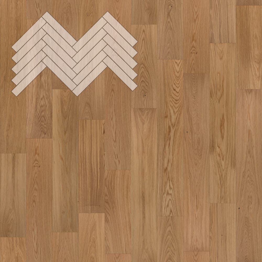 Паркет Елка Английская Lab Arte Angle Дуб Рустик Прозрачное масло 500х90х14/3