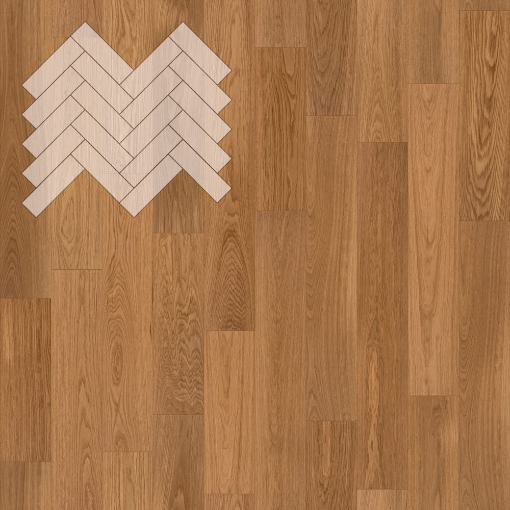 Паркет Елка Английская Lab Arte Angle Дуб Рустик Солид лак 500х150х14/3