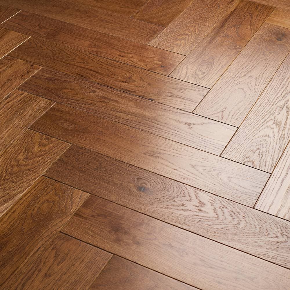 Паркет Елка Английская Lab Arte Angle Дуб Рустик Табак лак 400*90*15/3