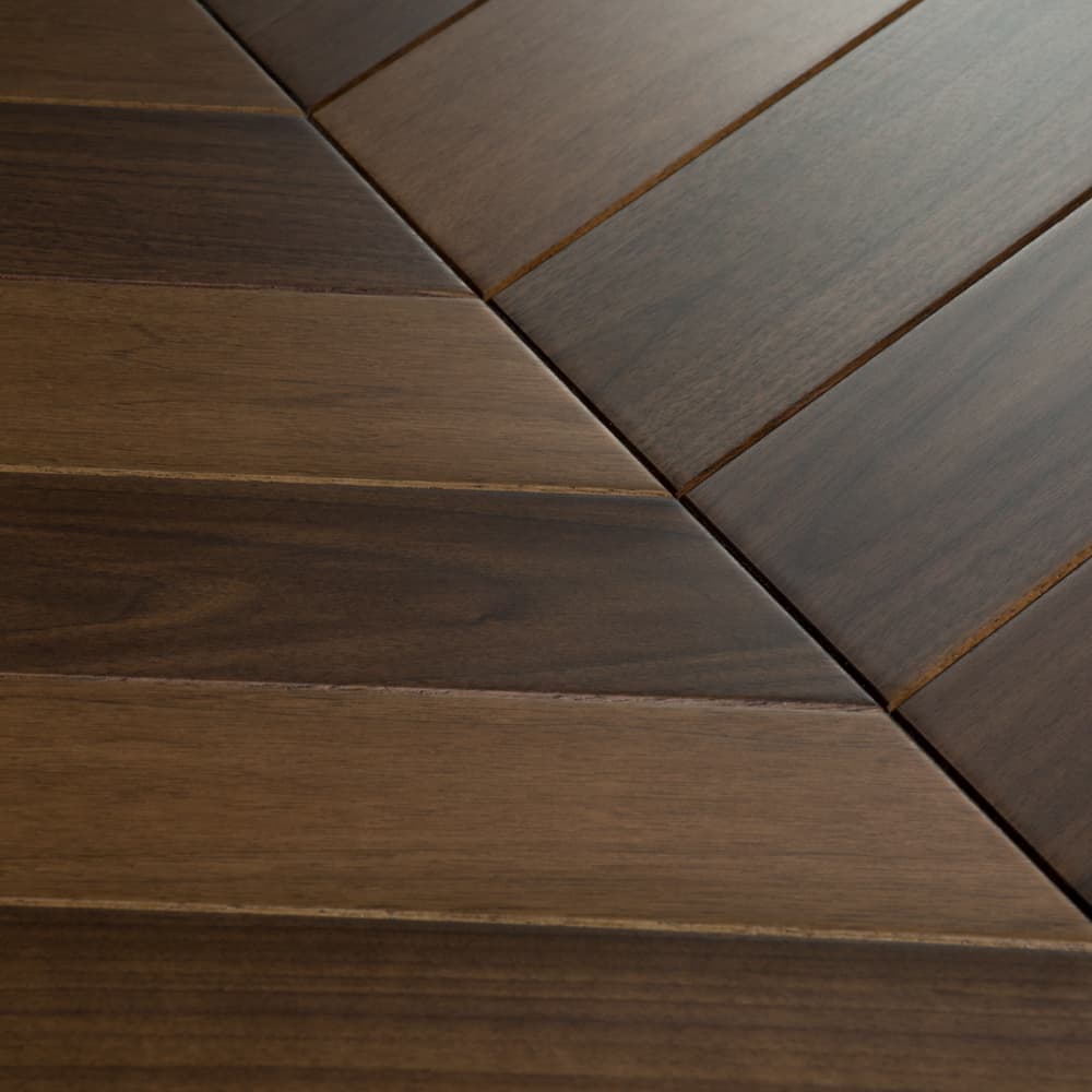 Паркет Елка Французская Lab Arte Chevron 396/344х90х14 /60° Орех Американский Селект лак