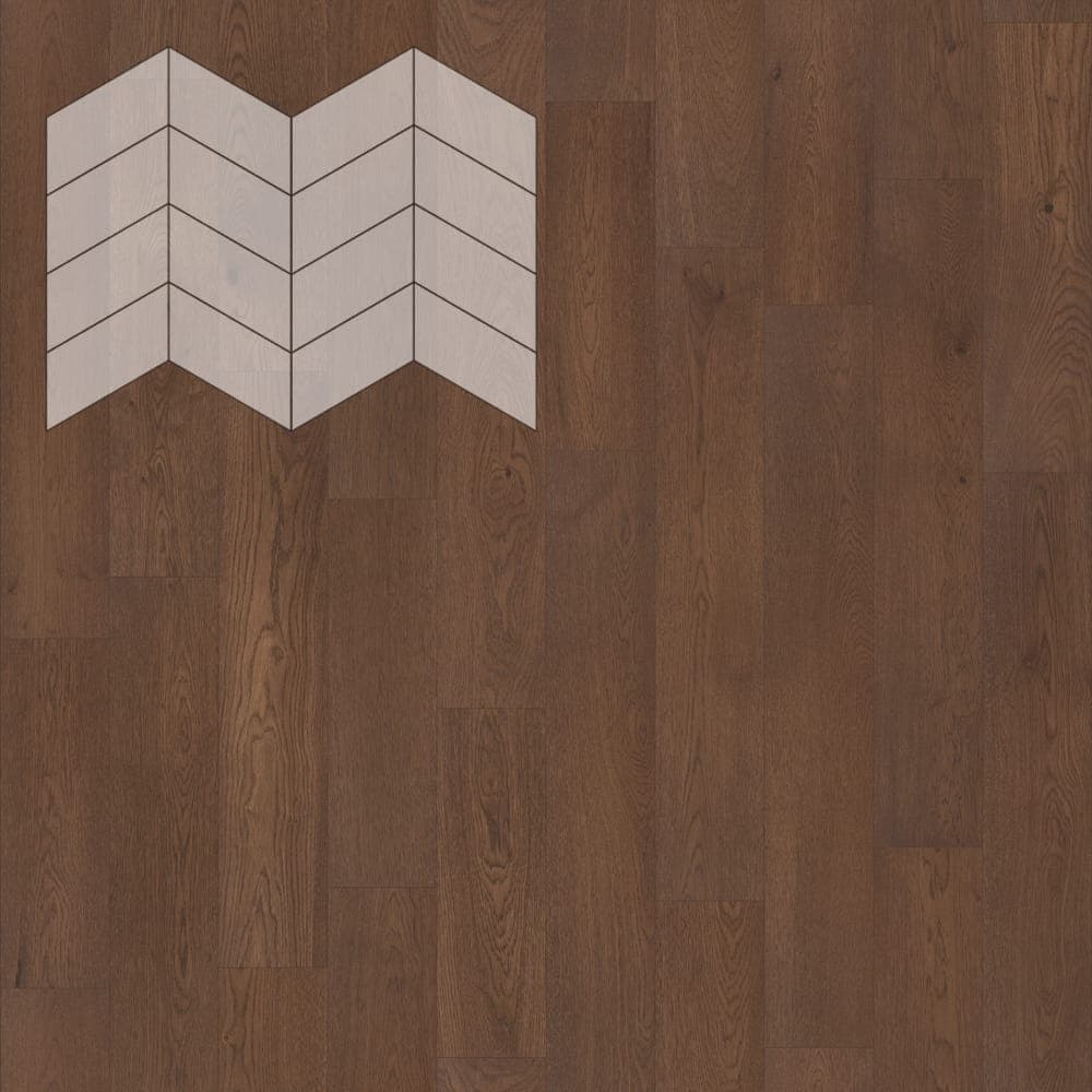 Паркет Елка Французская Lab Arte Chevron Дуб Натур Грот лак 400/313х150х14/3/60°
