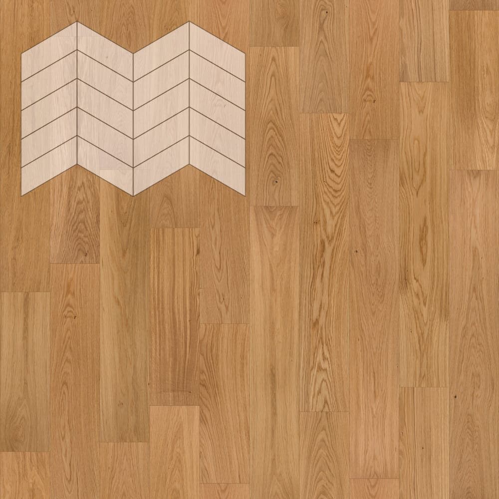 Паркет Елка Французская Lab Arte Chevron Дуб Натур лак 400/328х125х14/3/60°