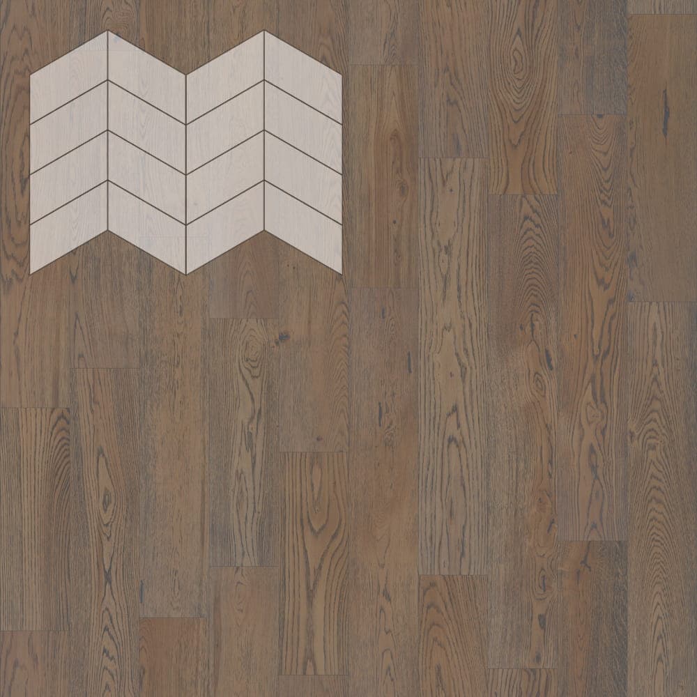 Паркет Елка Французская Lab Arte Chevron Дуб Селект Грис лак 400/313х150х14/3/60°