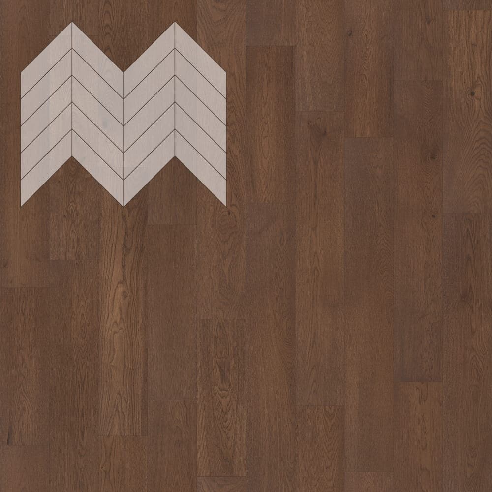 Паркет Елка Французская Lab Arte Chevron Дуб Селект Грот лак 600/475х125х14/3/45°