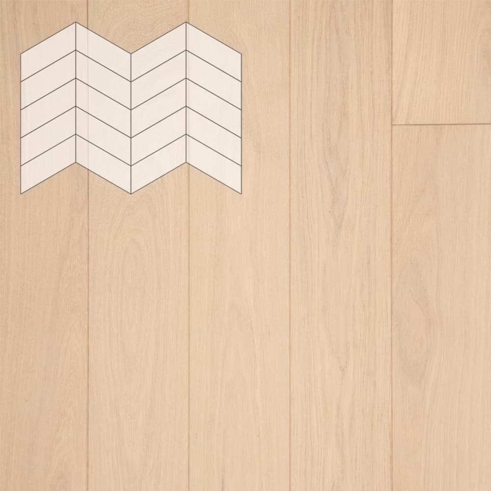 Паркет Елка Французская Lab Arte Chevron Дуб Селект Лана лак 400/328х125х14/3/60°