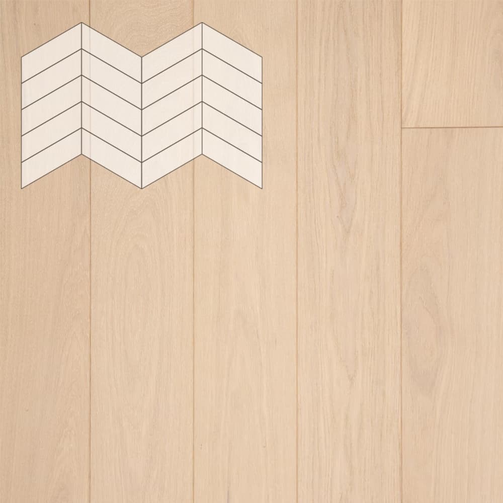 Паркет Елка Французская Lab Arte Chevron Дуб Селект Лана лак 400/337х110х14/3/60°