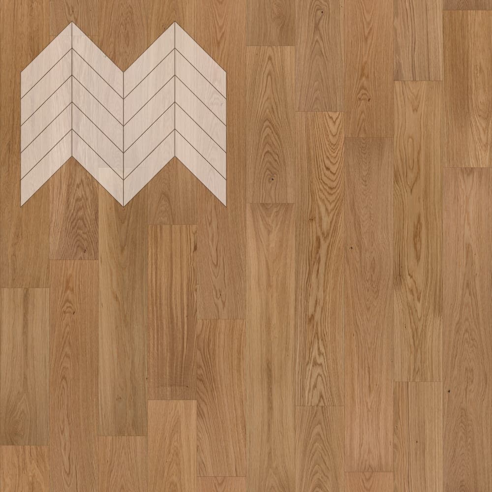 Паркет Елка Французская Lab Arte Chevron Дуб Селект Прозрачное масло 600/475х125х14/3/45°