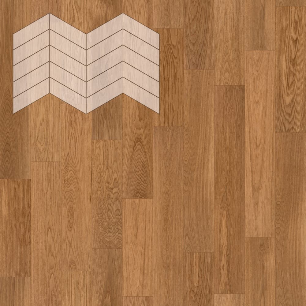 Паркет Елка Французская Lab Arte Chevron Дуб Селект Солид лак 400/337х110х14/3/60°
