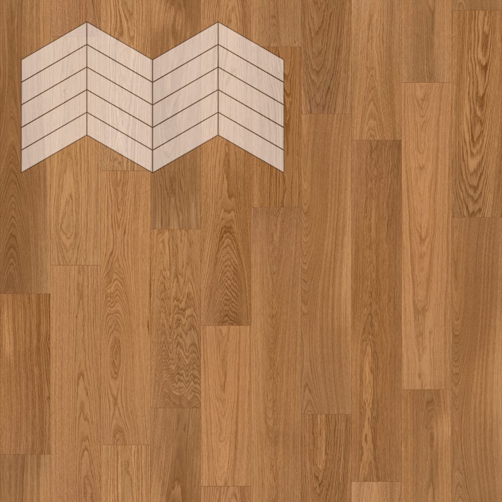 Паркет Елка Французская Lab Arte Chevron Дуб Селект Солид лак 400/348х90х14/3/60°
