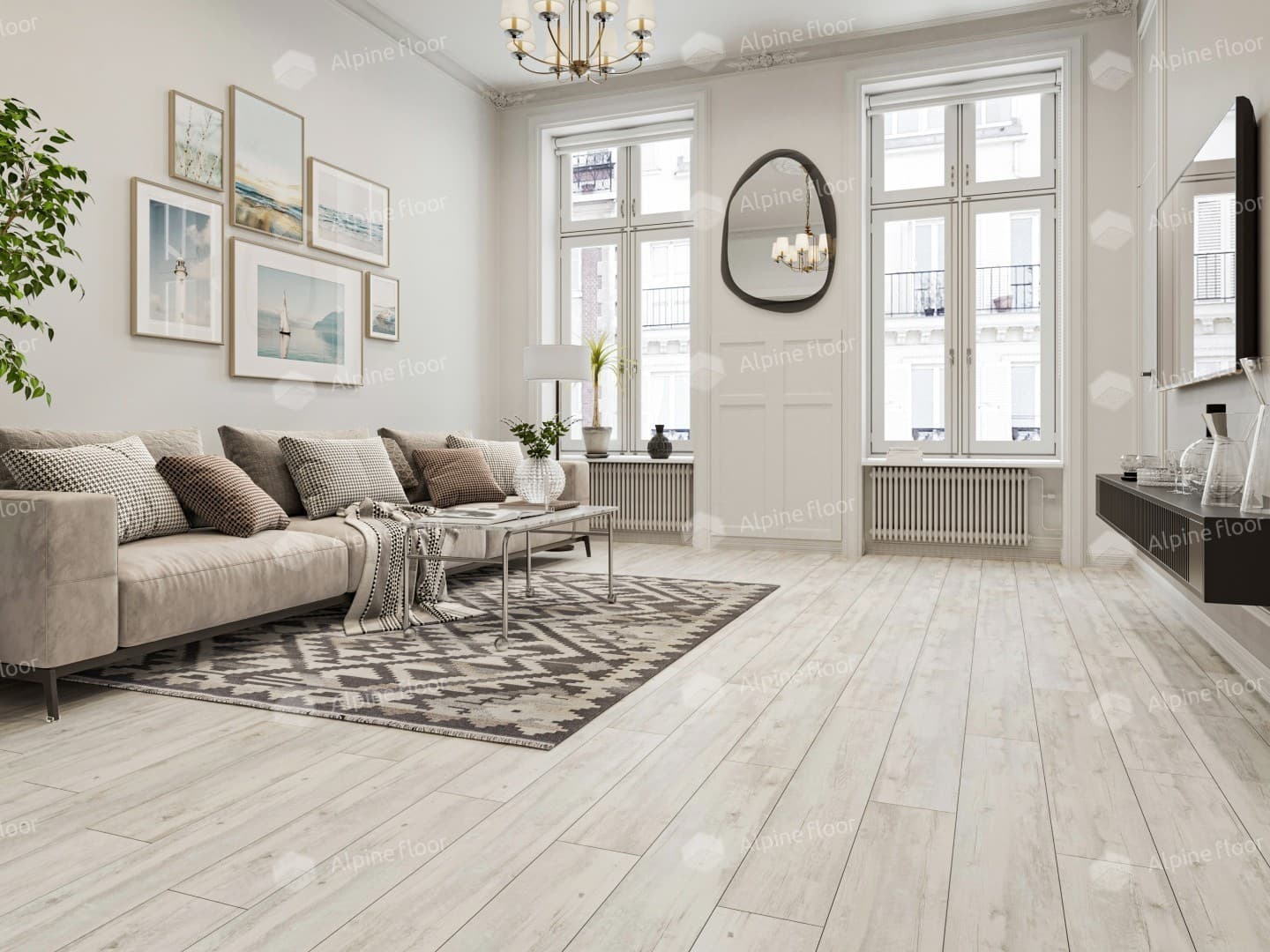 Напольная кварцвиниловая плитка Акация CLICK